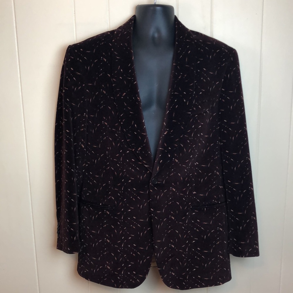Alfred Dunhill London Mens Casual Velvet Blazer 38R Suit Jacket Sport Coat Italy